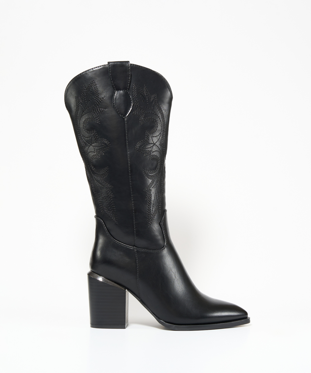 Bota salto cowboy pe&ccedil;a met&aacute;lica image number null
